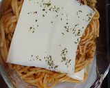Foto langkah ke 5 dari resep Spaghetti Brulee Microwave Rumahan.