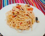 Foto del paso 11 de la receta Tallarines rojos con berenjenas