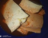 A picture of step 5 of Tofu(Awara and sauce).