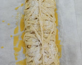Foto del paso 5 de la receta: Trenza de hojaldre con plátano 🍌 manzana 🍎 y chocolate blanco🍫