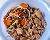 Hình bước làm 6 của món MIẾN xào lòng gà