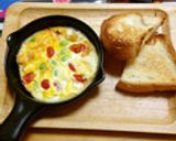 A picture of step 9 of Edamame and Tomato Frittata – Easy Lunchbox Recipe.