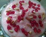 A picture of step 4 of China Grass Pudding with Chopped nuts and Pomegranate seeds.