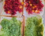 A picture of step 3 of Beetroot veggie sandwich.