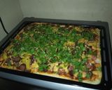 A picture of step 10 of Sausage, ham & pineapple pizza #author marathon.