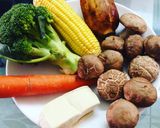 Hình bước làm 1 của món Canh ngũ sắc