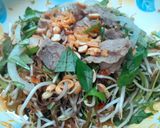 Hình bước làm 3 của món Gỏi gân bò rau muống