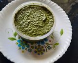 A picture of step 6 of Pudina and spinach chutney.