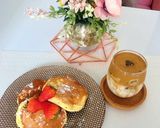 Foto langkah ke 3 dari resep 딸기 팬케이크 🍓🍓Strawberry Pancake.