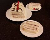 A picture of step 34 of White Chocolate Layered Torte with Rasberry and White Chocolate Cream.
