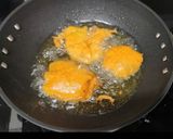 A picture of step 4 of Ajwain leaves bajji.