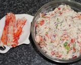 A picture of step 1 of Stuffed avocado with king crab salad.