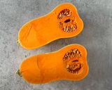 Foto del passaggio 2 della ricetta Riciclo creativo di una zucca: polpa, buccia, semi