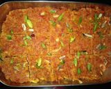 A picture of step 5 of Carrot burfi.
