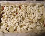 A picture of step 3 of Mediterranean filo pastry pie.