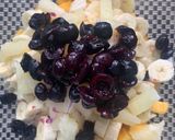 A picture of step 3 of Seasonal creamy fruit salad.