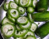 A picture of step 3 of Healthy karela pakoda.