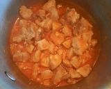 A picture of step 1 of Achari Chicken Bindi.