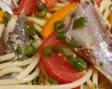 Une image de l'étape 6 de Spaghettis aux sardines (ramen de sardines).