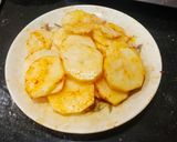 A picture of step 2 of Maharashtrian Style Batata Kachrya.