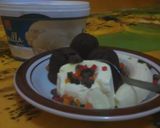 Foto langkah ke 10 dari resep Brownies imut lembut no mixer no kukusan no oven.
