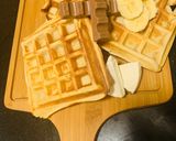 A picture of step 9 of Banana Waffles with chocolate & Cream Cheese.