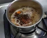 A picture of step 1 of Sheer chai pink tea.