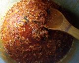 A picture of step 2 of Semo-masa with quick and easy miyan taushe.