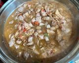 A picture of step 3 of Dinuguan Using Sinigang Mix.