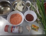 A picture of step 1 of Cream of Lentil and Pumpkin Soup.