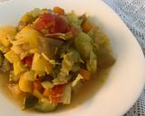 A picture of step 4 of Fresh Minestrone with Tubettini and Vegetable Purée from Scraps.