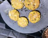 A picture of step 4 of Tikki chaat from left over lunch.