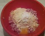 Sajtos, sonkás gofri recept fázis 2 fotója