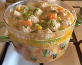 Zöldséges kukoricaleves húsgombóccal🍲 recept fázis 3 fotója