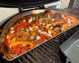 Une image de l'étape 8 de Paella sur BBQ au charbon.