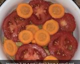 A picture of step 7 of Maqlooba rice.