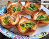 A picture of step 4 of Egg bread muffins.