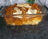 Une image de l'étape 6 de Gratin de pâtes courgettes chèvre frais et boeuf #janvier.