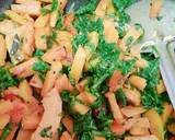 Stir fried pumpkin with spinach and coconut recipe step 7 photo