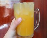 Hình bước làm 1 của món Nước cam nha đam đẹp da mát ruột