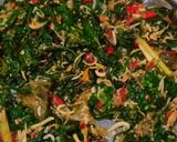 Foto langkah ke 3 dari resep Tumis Daun singkong dan Teri.