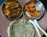 A picture of step 3 of Kathiyawadi lili dungdi gathiya nu saak.