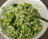A picture of step 4 of Salad Egg Roll.