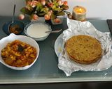 A picture of step 5 of Amarnath flour with cabbage paratha.