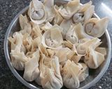 Hình bước làm 1 của món Hoành thánh