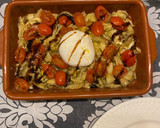 Foto del paso 5 de la receta: Burrata con berenjenas al horno y cherry’s salteados !
