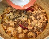 A picture of step 4 of Mapo Tofu.