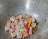 A picture of step 2 of Arrowroot and Shallot Fry.