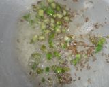 A picture of step 3 of Sabzi of cauliflower and peas.