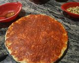 A picture of step 6 of Cheesy chicken pizza.